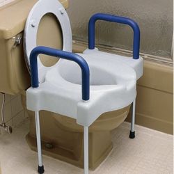 Elevated Toilet Seat with Extra Wide Seating Surface