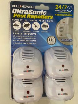 NEW- ultrasound pest repellent (pack of 4)