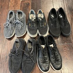 Men’s Sneakers, Size 10, Vans, leather Nike, Allbirds Wool