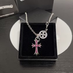 Chrome Hearts 925 Silver Cross Necklace