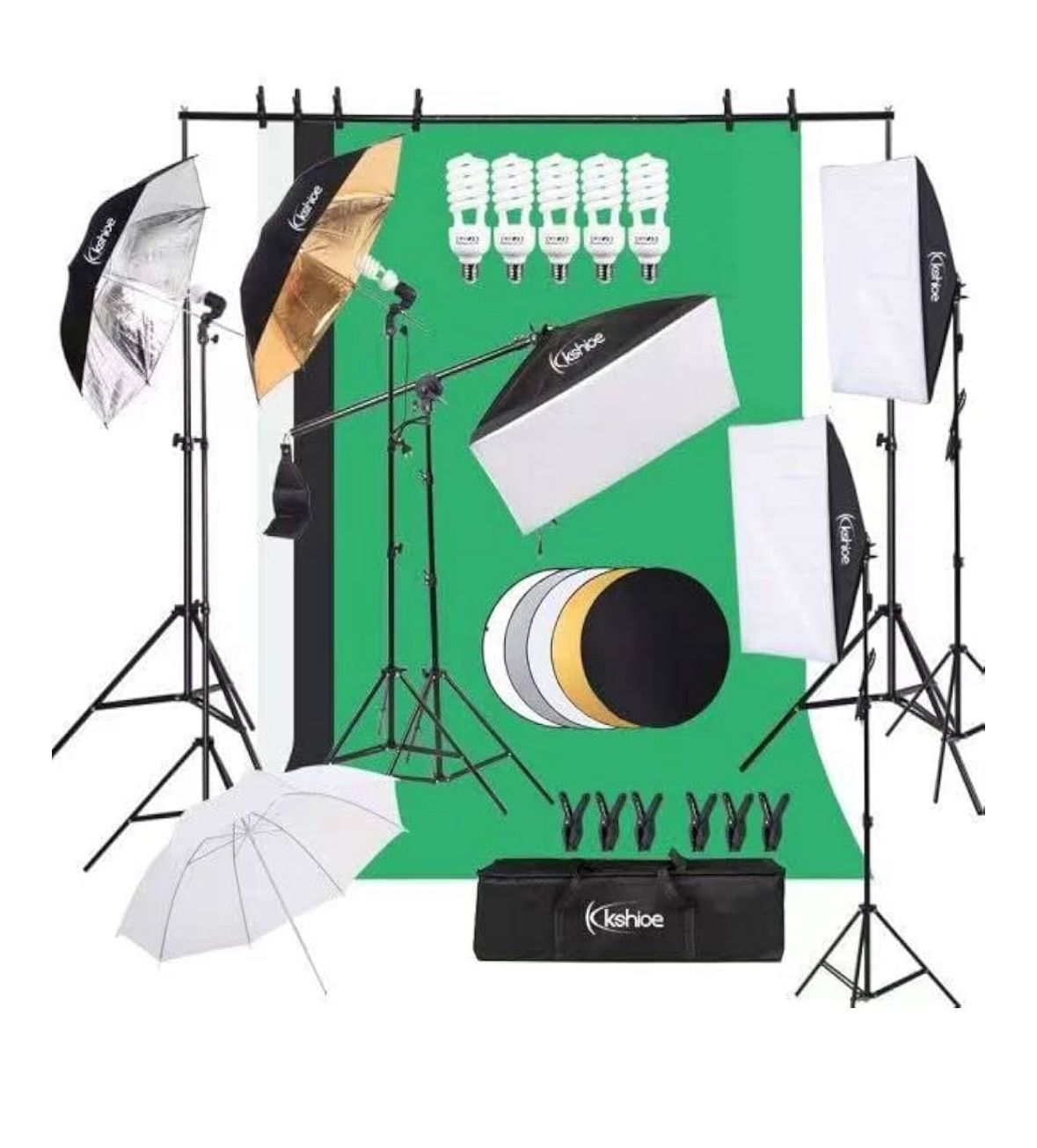 Photography Lighting And Backdrops Kit