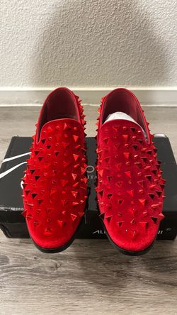 Red Spiky and Studded Dress Shoes Size 10.5