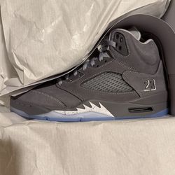 Air Jordan 5 Retro Wolf Grey Sizes Available 5.5y, 6y, 6.5y, 7y, 8, 8.5, 9, 9.5, 10, 10.5, 11, 12, 13