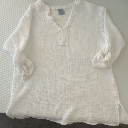 Shade & Shore Swim Coverup - Size S (4-6) | White