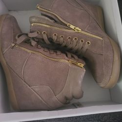 Steve Madden Taupe Wedge Sneakers