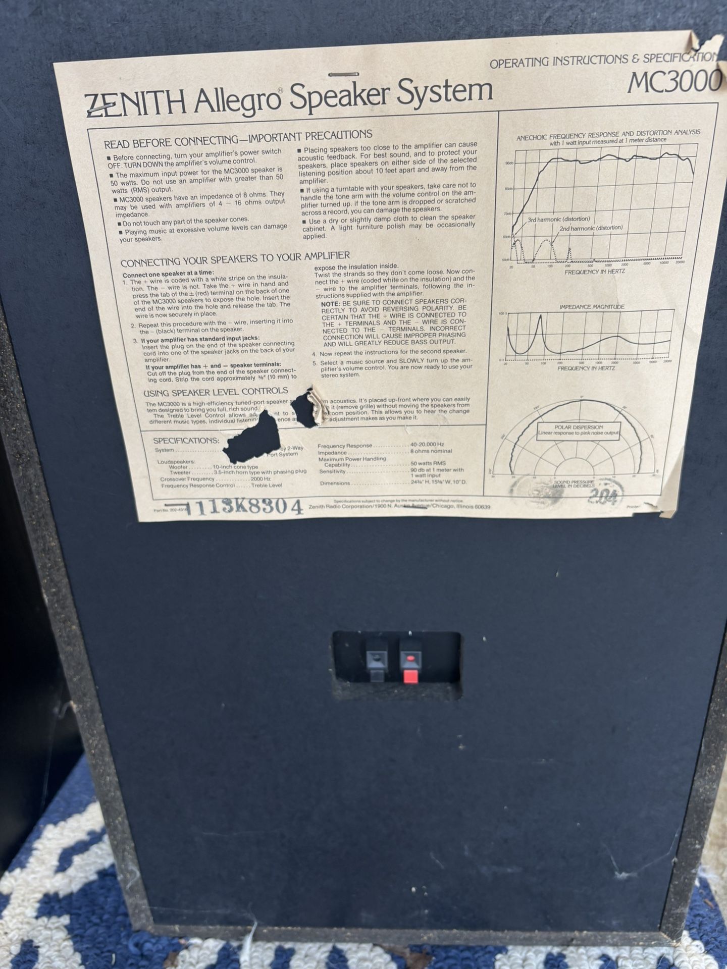 Klipsch And Zenith Speakers