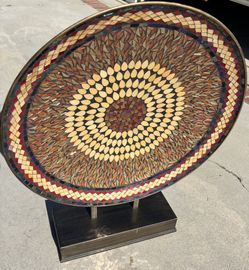 Intricate Metal Mosaic Decorative Plate