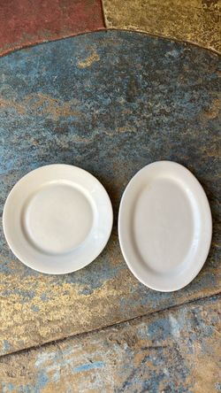 White Ceramic Plates Set