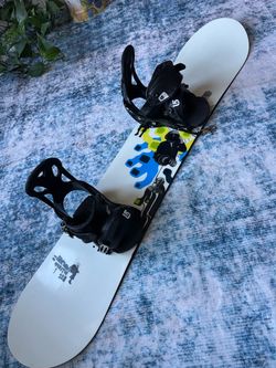 Burton kid’s snowboard size 128 cm/Burton binding/new wax-also sell boot/helmet/glove/goggles/bib/coat/ski masks