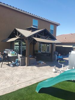 allen + roth 12-ft x 12-ft Wood Looking Gazebo