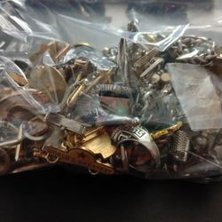 Mixed vintage jewelry bag