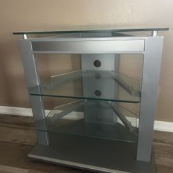 Metal With Glass Shelf’s Tv Stand 