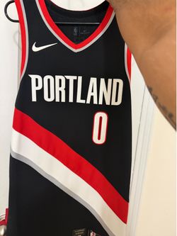 Nike Damian Lillard Vaporknit Jersey Portland Trailblazers AV2696-010 Men size M