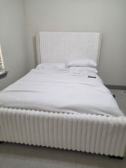 Queen bed with frame for sale