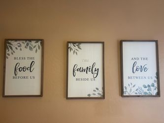 Set of 3 Farmhouse Wall Art Signs