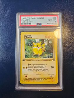 Pikachu Jungle 1st Ed PSA 8
