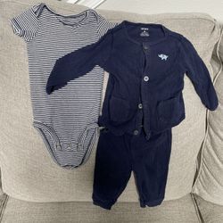 Baby Boy 3-6 Months Clothing Lot And Blankets