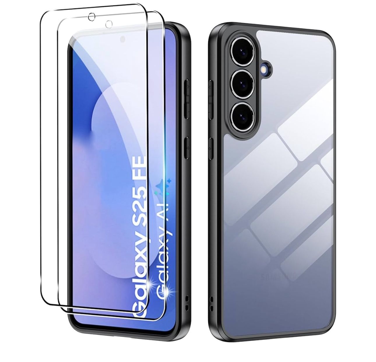New Samsung Galaxy S25 FE Case with screen protector,high qualit,PC Material,Scratch Resistant,FlexibleFull Protection Anti-Skid [Applicable phone mo