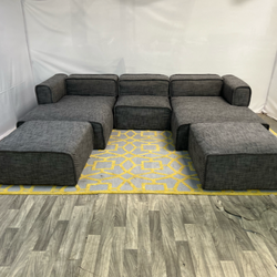 ( Delivery Available ) Article QUADRA Modular Dark Gray Sectional Couch