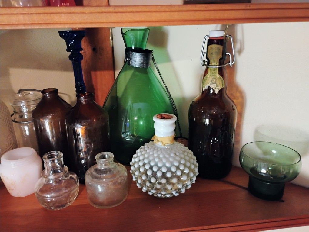 Bottles, Decanters, Swing Top Canning Jars, Glass Soda Bottles,Ect