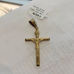 14K Cross Pendant