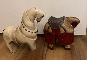 Hand-Carved Wooden Horses - Made In Ecuador