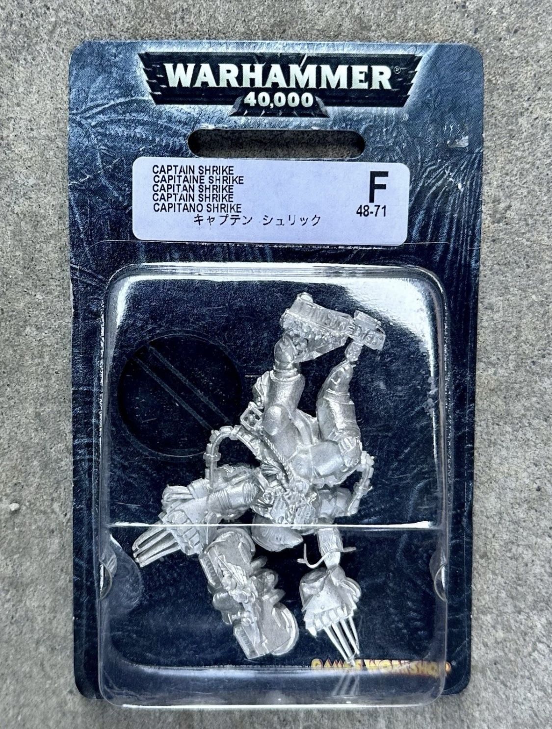 Warhammer 40K Space Marine Captain Shrike NIB Metal - Rare OOP Raven Guard Claws