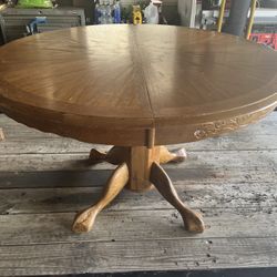 Wood Table With Leaf