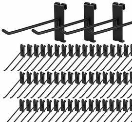 Heavy Duty 10" Gridwall/Grid Panel Hooks, Black (54Pack, 10-inch)
