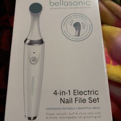 BELLASONIC 4-in-1 Electric Nail File Set PATENTED 4 DISCS USB CHARGING