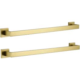 2-Pack Brushed Gold Towel Bars – 24” (NEW)