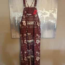 Texas A&M overalls - size L, XL & 2XL - NEW with tags!!