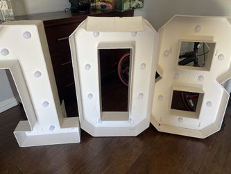 Number Marquee’s For Sale $20each