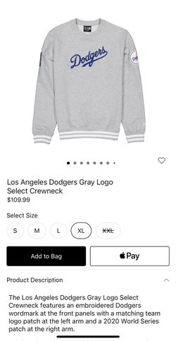 Los Angeles Dodgers Gray Logo Select Crewneck Sweater