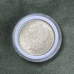1891-CC MORGAN SILVER DOLLAR,
