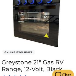 Greystone 21” RV Gas Stove/Oven