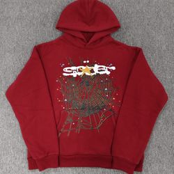 Sp5der Hoodie Maroon