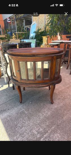 Antique beautiful table display Tray  Top with Two Doors