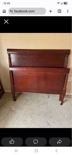 Twin antique head and footboard