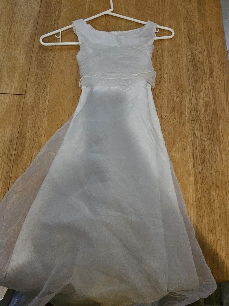 Vintage Bonnie Jean White First Communion Flower Girl Holiday Dress