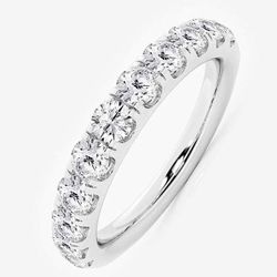 14K White Gold Diamond Eternity Band.