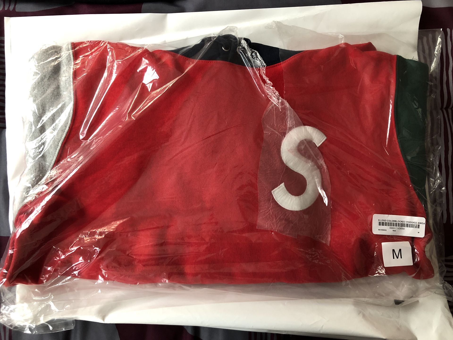 Supreme S Logo Colorblocked Hoodie