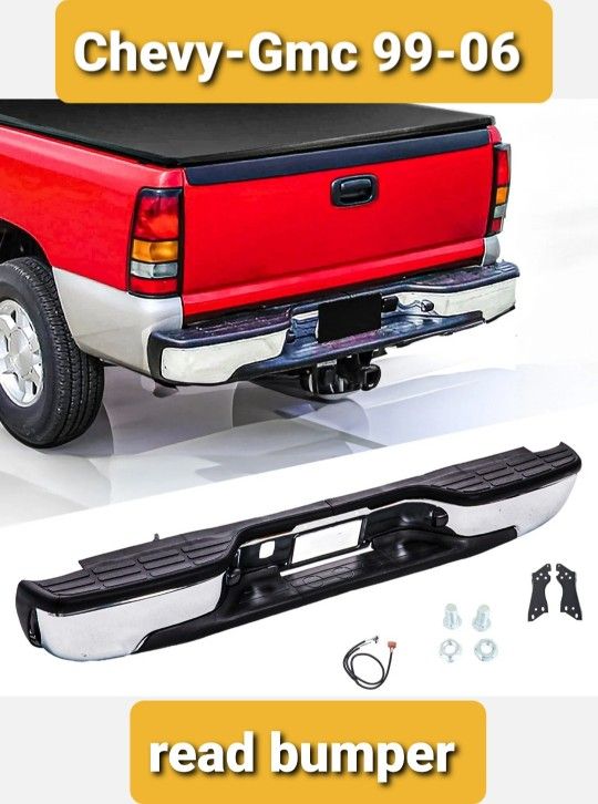 Rear Bumper For Chevy Silverado And Gmc Sierra 99-06 OEM STYLE SEE PICS FOR FITMENTS BRAND NEW Still In Original Box $160 Firm FIRM