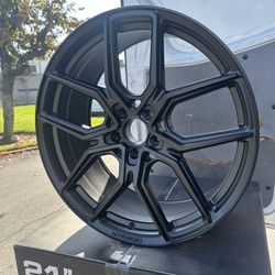 4 Wheels 21" MV Forged MVF5 Matte Black 21x9 +35 5x114.3 Concave Wheels Rims