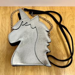 Mossimo Supply Co. Silver Unicorn Handbag. 