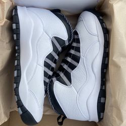 Nike Air Jordan Retro 10 Steel 2025 White Grey Size 11.5