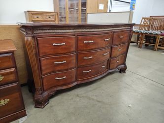 9 drawer wood dresser