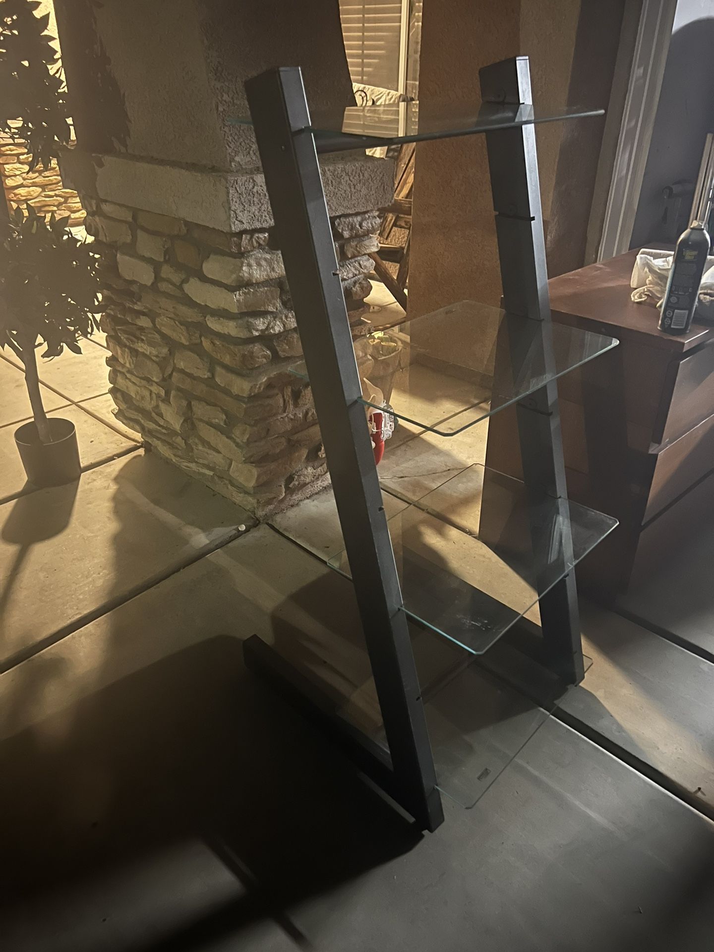 Bell Ogetti Ladder Shelf Media Tower Glass Metal