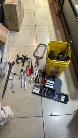 Assortment of Tools- Vice Grips, Wrenches, Bearing Pullers, Drill Bits & More