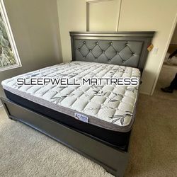 KING BED FRAME WOTH MATTRESS 